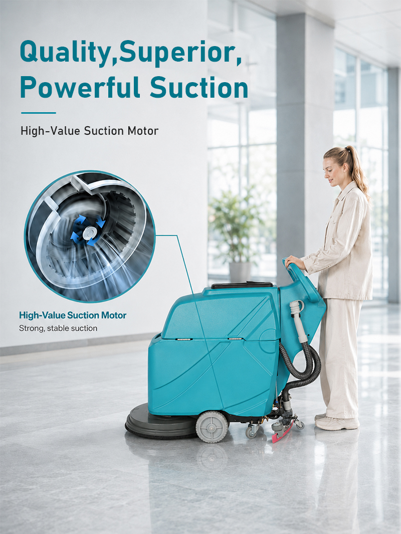 Factory Wholesale Hard Floor Scrubber Machine Electric Walk-behind Concrete Floor Scrubber Suitable for Storehouse Gym