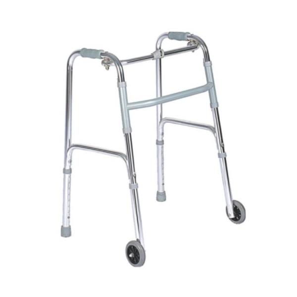 Hospital Medical Folding Walker Aluminum Frame Walking Aids 1 Year Warranty