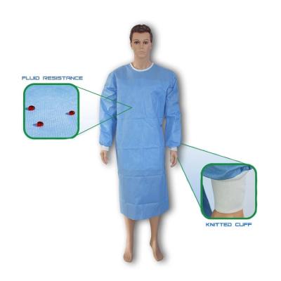Vestido descartável azul não médico do isolamento L2 de 98x118cm