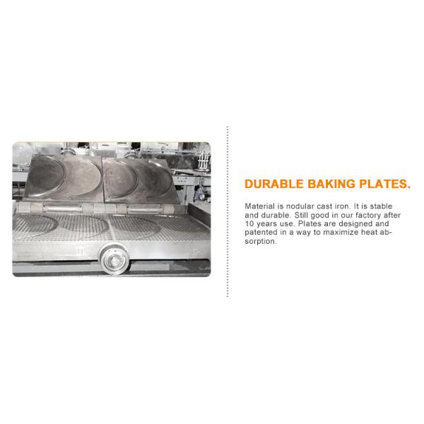 машина печенья вафли производственной линии конуса мороженого 1.5kw печь