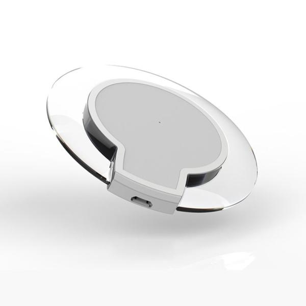 5W Qi Standard PMMA Crystal Wireless Charger Gift With LED Light