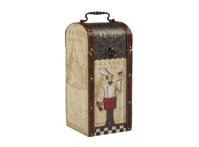 Single Packing Wooden Wine Case CMYK Color 11*11*35 cm Size FSC Certification