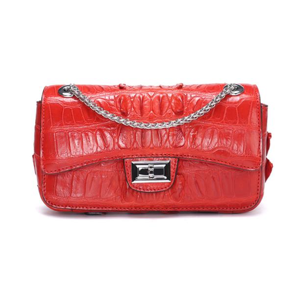 Summer new style crocodile tail bone leather bag shoulder bag for women