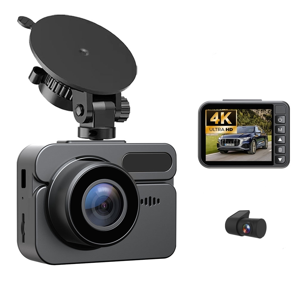 Real 4K Dual Lens Dashcam Built in WIFI GPS Car Video Recorder For Vehicles
