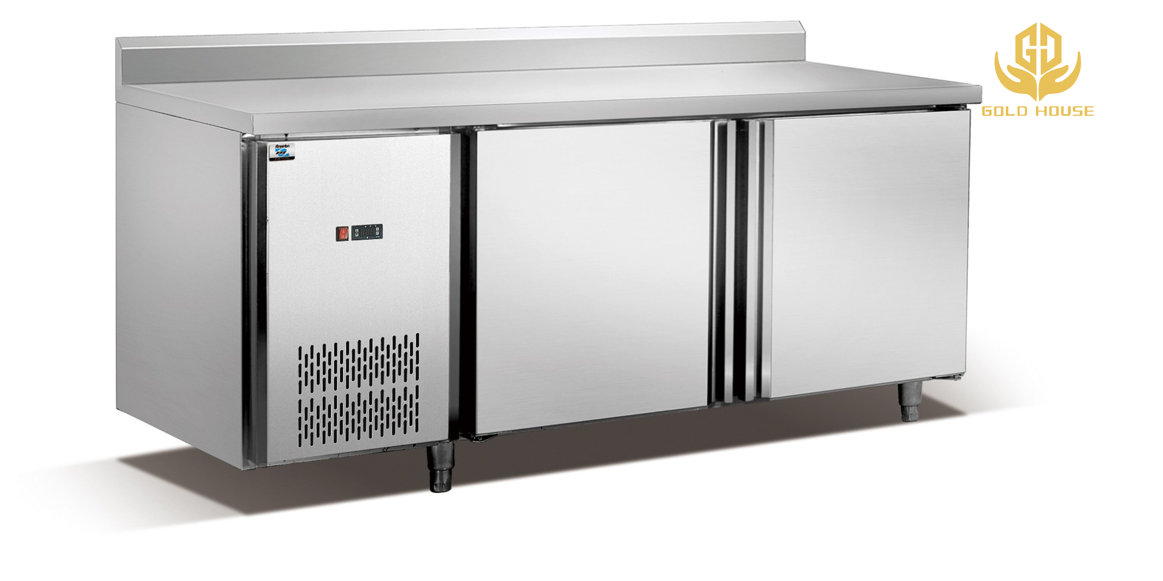 Stainless Steel Commercial Kitchen Freezer Air Cooled Worktable 400W 450L