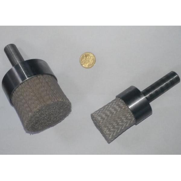 16mm Shank Size Nylon Abrasive Cup Brush / Nylon Bristle Cup Brush White Color