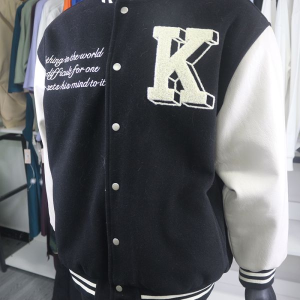 OEM/ODM Custom Luxury Baseball Jackets Double-Faced Woolen Goods Embroidered Jacket Fall/Winter Varsity Jackets