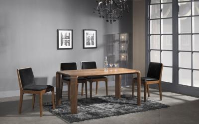 Modern Dining Room Furniture,Walnut Wood Dining Table,Chiars