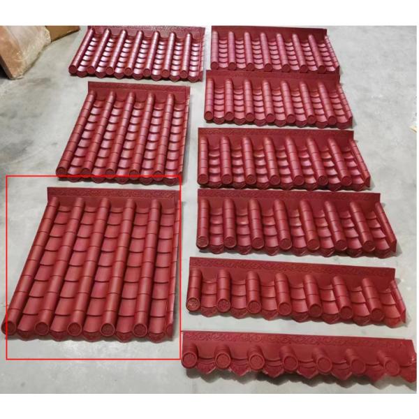 Chinese Traditional Yin Yang Plastic Tile Roof Shingle Korean Roofing Sheet Pvc Synthetic