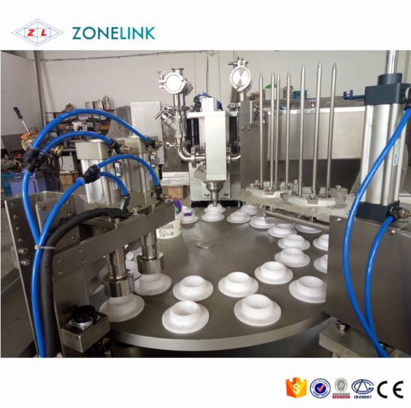 1200*1040*1800 Rotary Gelato Ice Cream Cup Filling Sealing Machine for Food Shop Sale