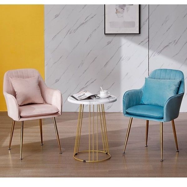 Dining Chairs Faux Leather Wooden Legs Dining Room Chair Hotel Luxury Dining Chair