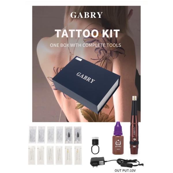 Professional Permanent Makeup Machine Kit for Lip Eyebrow Tattoo Complete Box