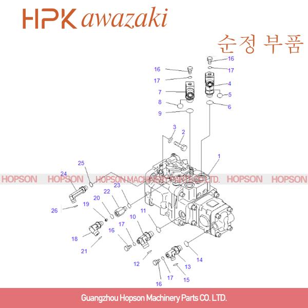 Assy гидронасоса экскаватора 708-3S-00522 708-3S-00521 для KOMATSU PC40MR-2 PC50MR-2