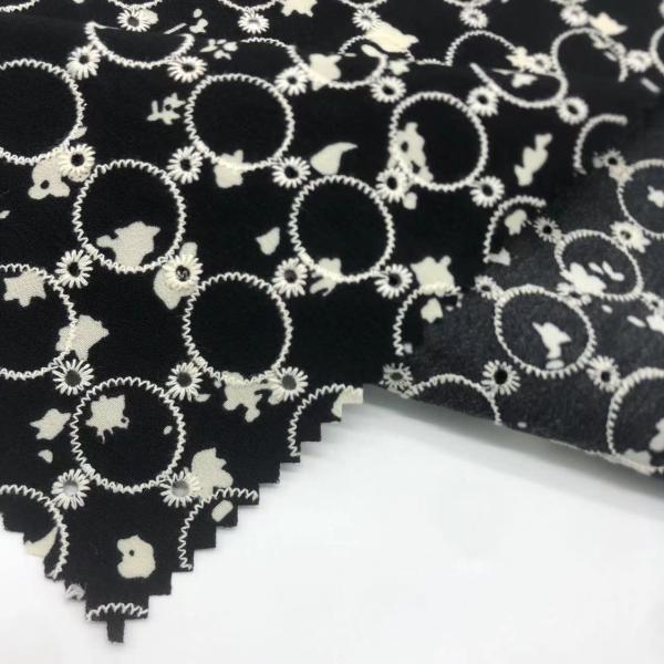 Fashionable Cotton Embroidery Fabric Yarn Count M04-LK013