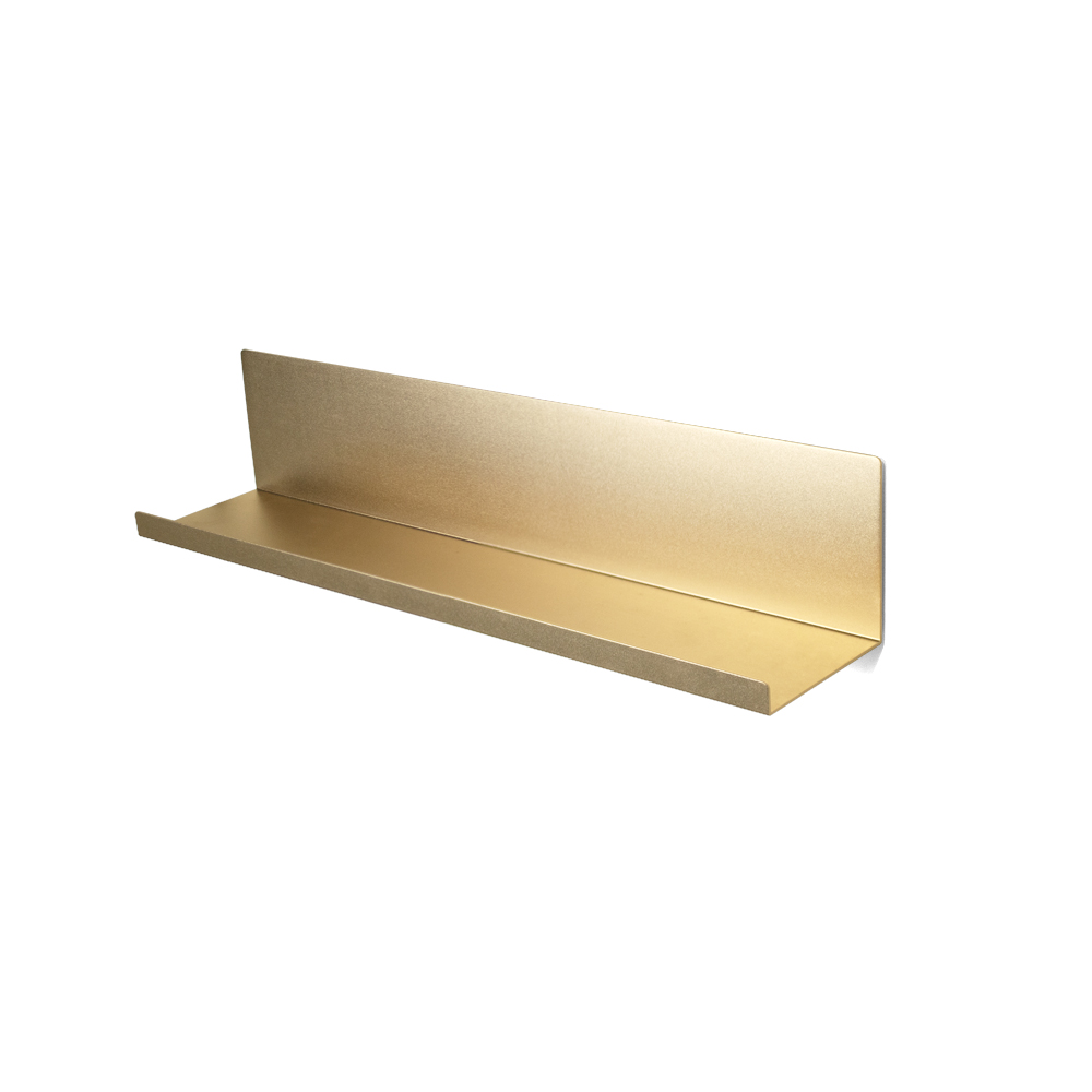Classic Aluminum L Shape Shelf Wooden Floating Shelf Wall Decoration for Living Room Hardware