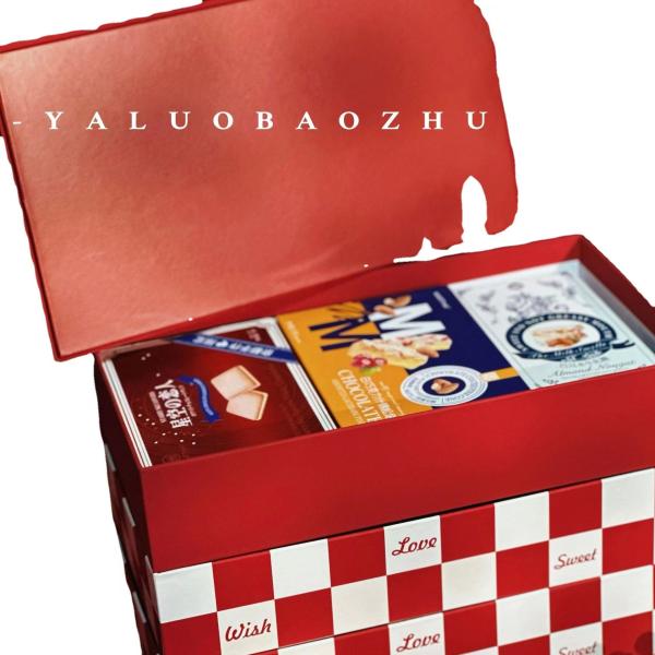 Caixa de embalagem rígida de chocolate de 3 níveis multiuso reutilizável com tampa