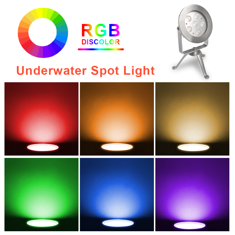 RGBW светодиодный подводный свет 24V постоянного тока из нержавеющей стали 316 DMX512 контроллер