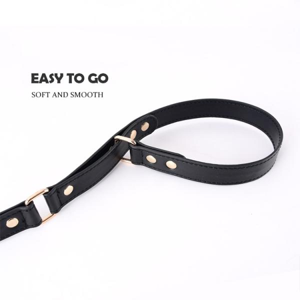 Hands Free Dog Leash And Collar , Leather Dog Leads And Collars