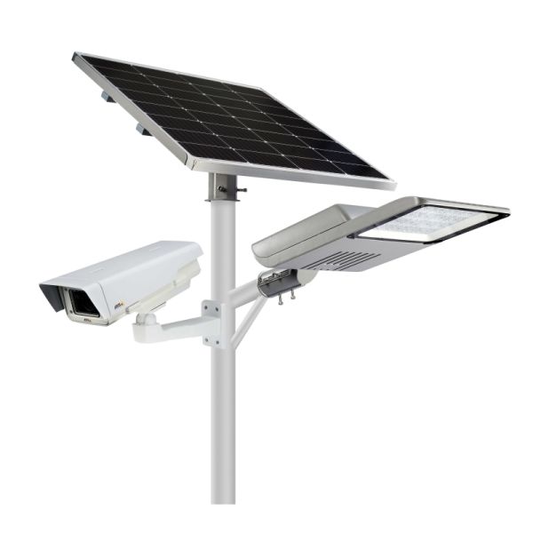 High Bright Solar Street Light, LED Outdoor Lighting with 3000K-6500K Dimmable & Solar Panel Charging