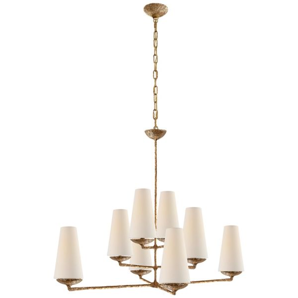 Modern Brass Body Crystal Shade Adjustable Height Pendant Light for Living Room and Hotel