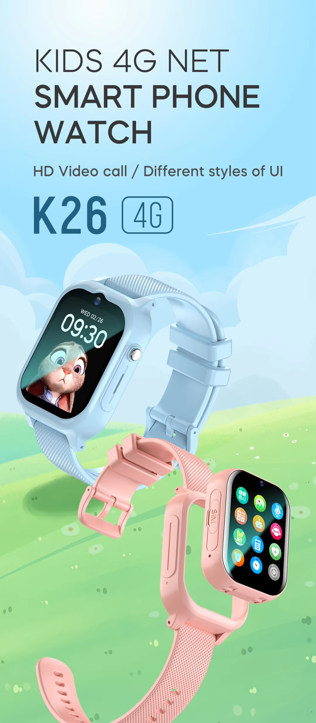 K26h 4G GPS Kids Smart Watch 1.83