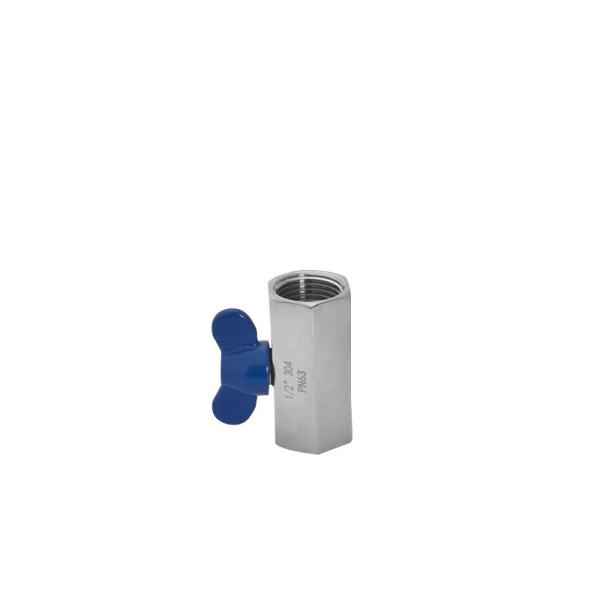 304/316 Stainless Female Thread Steel Mini Ball Valve with Butterfly Handle ISO 9001