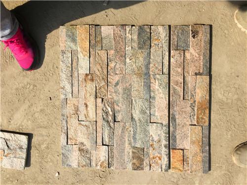 S1120 Flat Split Surface Finish Ledge Stone, Rust Slate Wall Stone Cladding