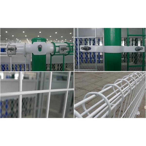 Круг покрытого порошком стальным сваренным забором сада провода сваренный двойной