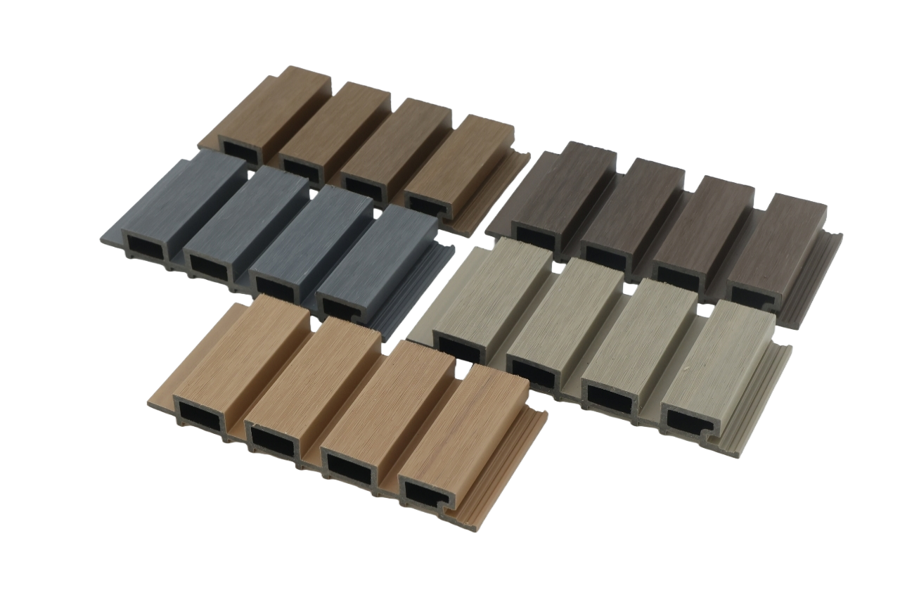 Anti Static Outdoor Wall Panel 219mm Plastic Composite Wall Panels Grooved Exterior Cladding