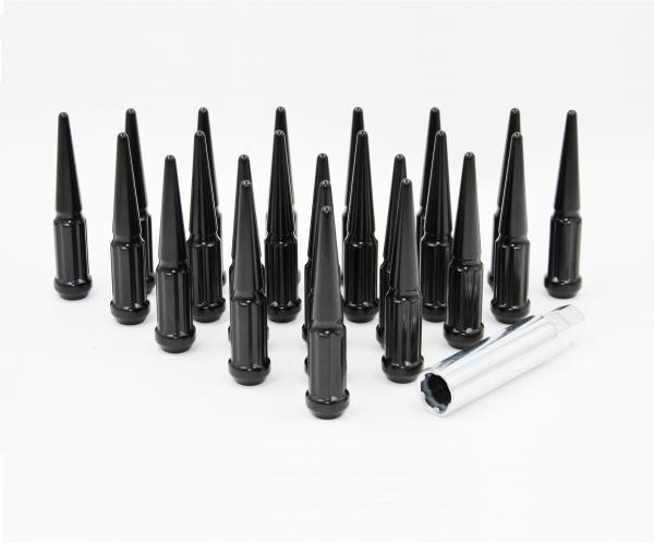 CNC Spike Lug Nuts Solid Metal Lug Nuts E Coated Painting Fit Ford / Jeep / Toyota Series