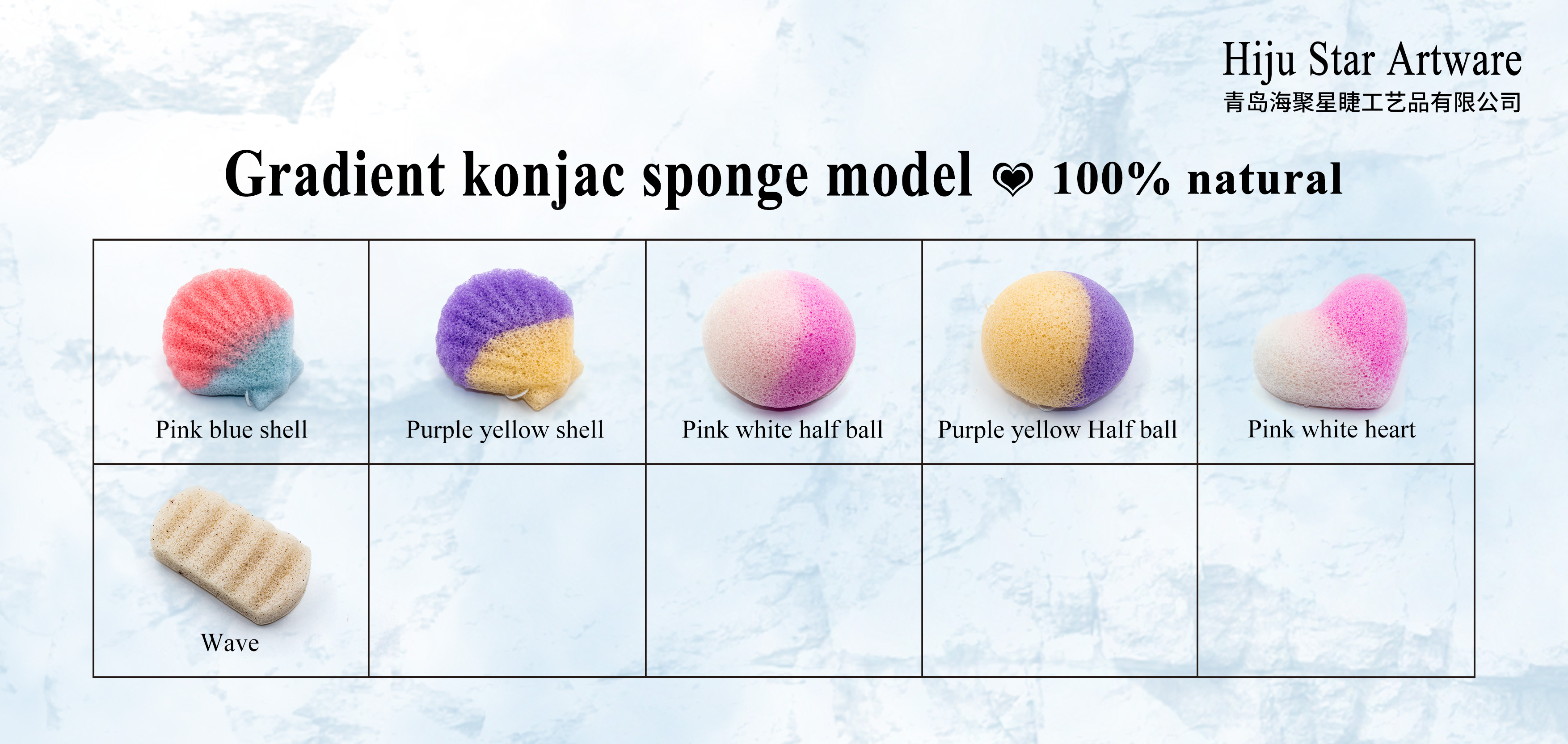Губка 8.5cm*5.5cm*2.5cm изготовленного на заказ круглого градиента естественная Konjac
