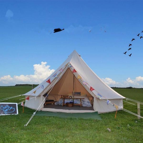 45 X 77cm Hotel Outdoor Event Tent Waterproof Windproof Retardant Canvas Bell Shape