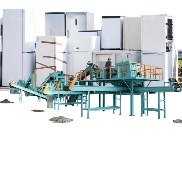 Refrigerator Recycling Sorting Plant , Electronic Waste Refrigerator Shredder