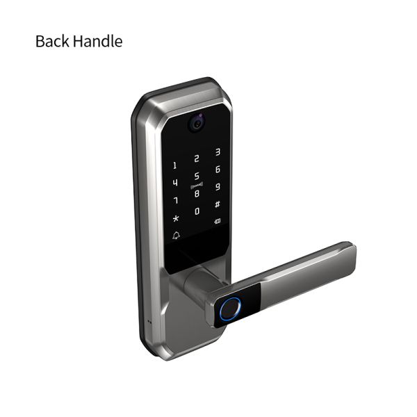 Tuya Aluminum Alloy Nickel Plated Smart Lock Fingerprint Recognition Electronic Keypad Entry Auto-Lock Password Smart Handle