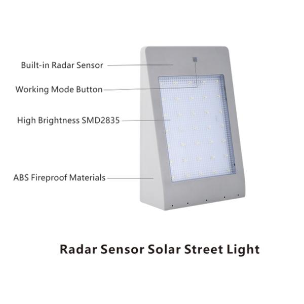 Cool White Energy Saving Outdoor LED Street Lamp , 3w Solar Led Garden Light CE / ROHS Listed