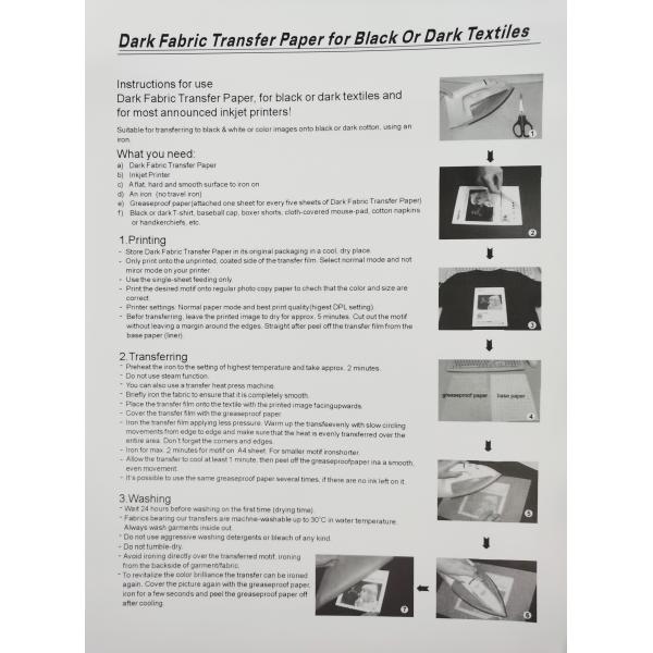 Бумага передачи тепла A4 140gsm струйная для одежды