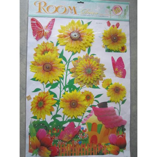 Colorful 3306 50 * 70cm Removable Vinyl 3d Wall Decoration Stickers Used for Wood