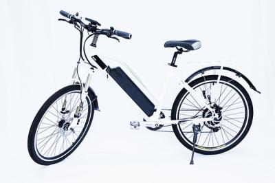 Front Fork Suspension Electric Assist Bicycles Rear Brushless Geared Motor