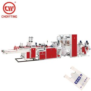 Сумка ручки футболки покупок овоща делая машину 90m/min