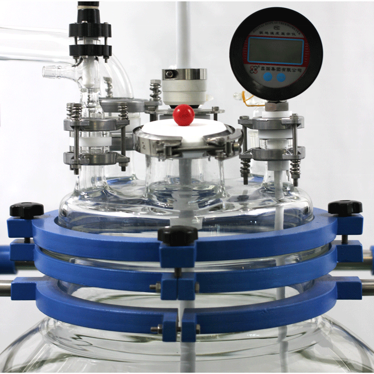 2L CE Approved Jacketed Glass Reactor with 0.098 Mpa Vacuum for Chemical Testing Research