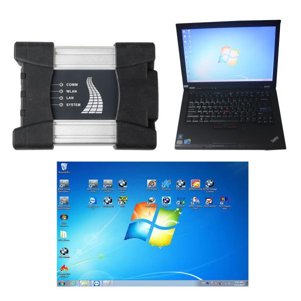 2018,7 V BMW ICOM EM SEGUIDA A + B + ferramentas diagnósticas de C BMW apoiam o sistema W7 com a memória do processador central 4G de Lenovo T410 I5 pronta para trabalhar