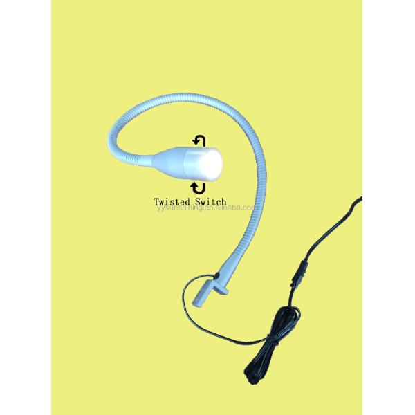 Convenient 12v LED Bedside Reading Lamp with Twisted Switch and 82lm Luminous Flux