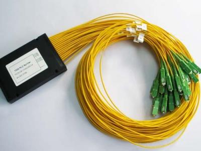 1*16 divisor de fibra óptica da capsulagem do ABS do diâmetro do PLC 3.0mm para o sistema de CATV