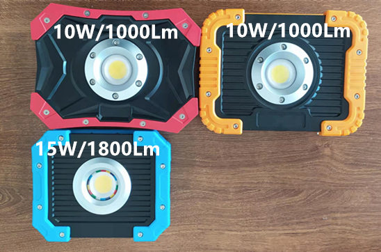 USB C Rechargeable 15W COB LED Hand Inspection Light With Magnets IP65 Waterproof