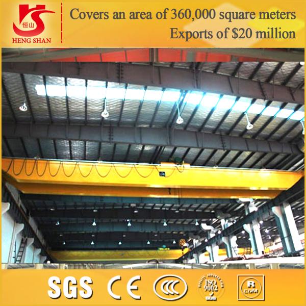 15t lh type overhead crane for sale bridge crane with double hook