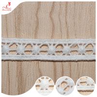 Garnitures de dentelle de broderie de chaîne de garniture de dentelle de guipure de ruban de coton pur pour le rideau