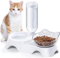 A bacia automática destacável do alimento da água do animal de estimação ajustou-se de aço inoxidável