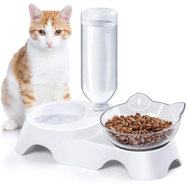 Detachable Automatic Pet Water Food Bowl Set Stainless Steel