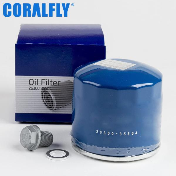 Filtro de óleo 26300 de CORALFLY Hyundai H100 26300-35503 26300-35504 26300-3cab1 26300-02501