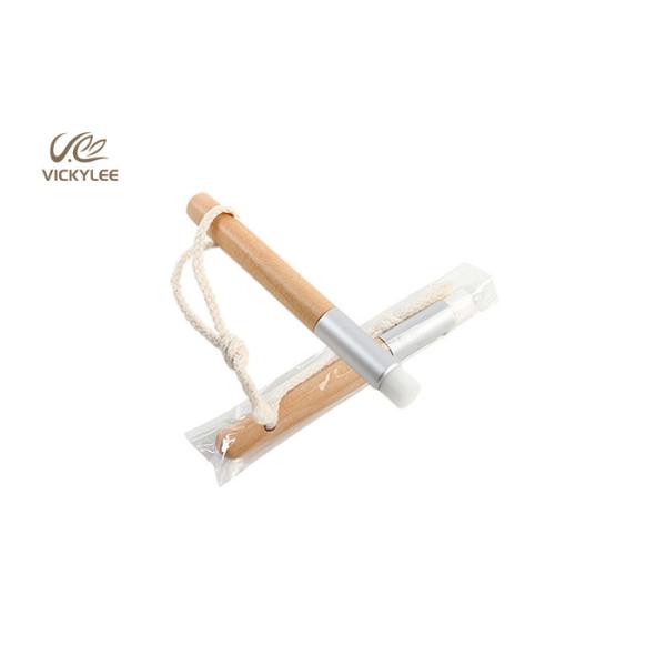 Wooden Color 12.8cm Facial Makeup Brushes For Nose